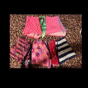 Well loved JUSTICE pj shorts bundle